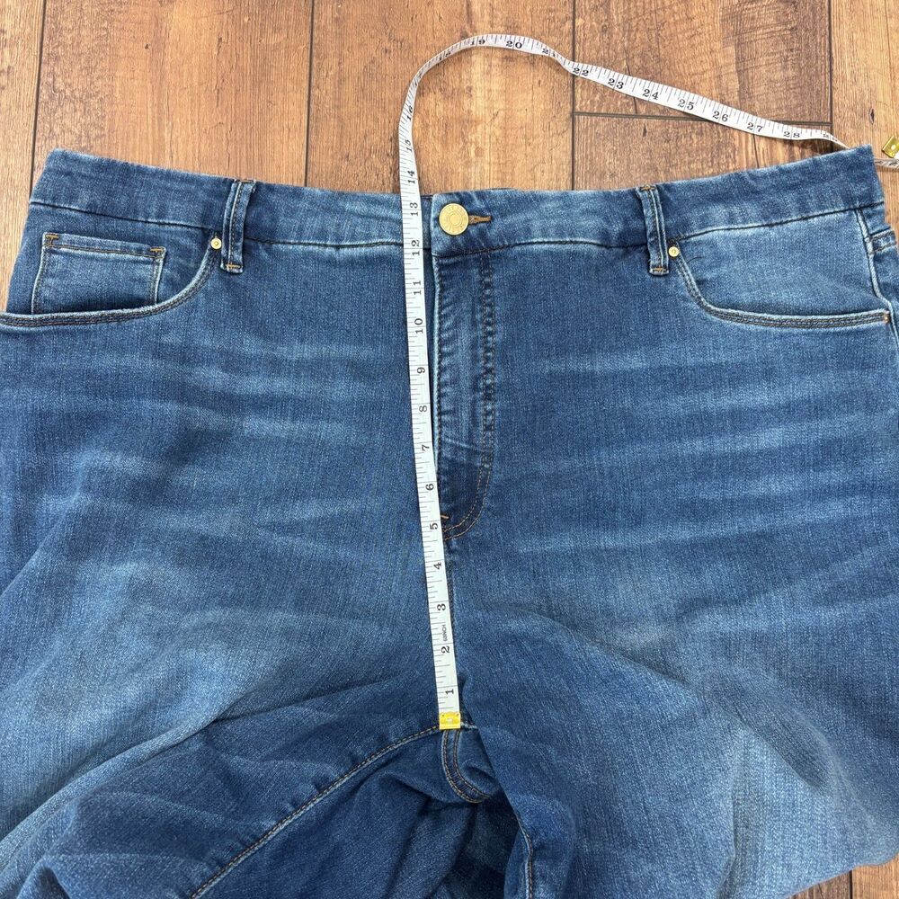 Kut from the Kloth Wide-Leg High-Rise Meg Fab Ab Jeans Raw Hem Women's Plus 22W - Picture 7 of 10